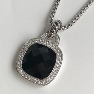 Black Diamond Square Diamond Necklace